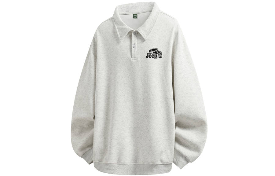 Jeep Sweatshirts Unisex Lapel Moderate Heavyweight