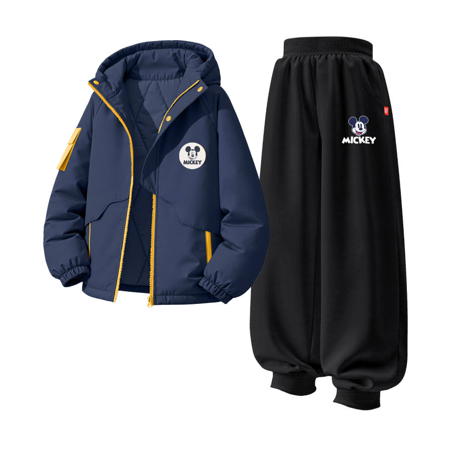 Disney Kids Casual Sportswear Hooded Thickened