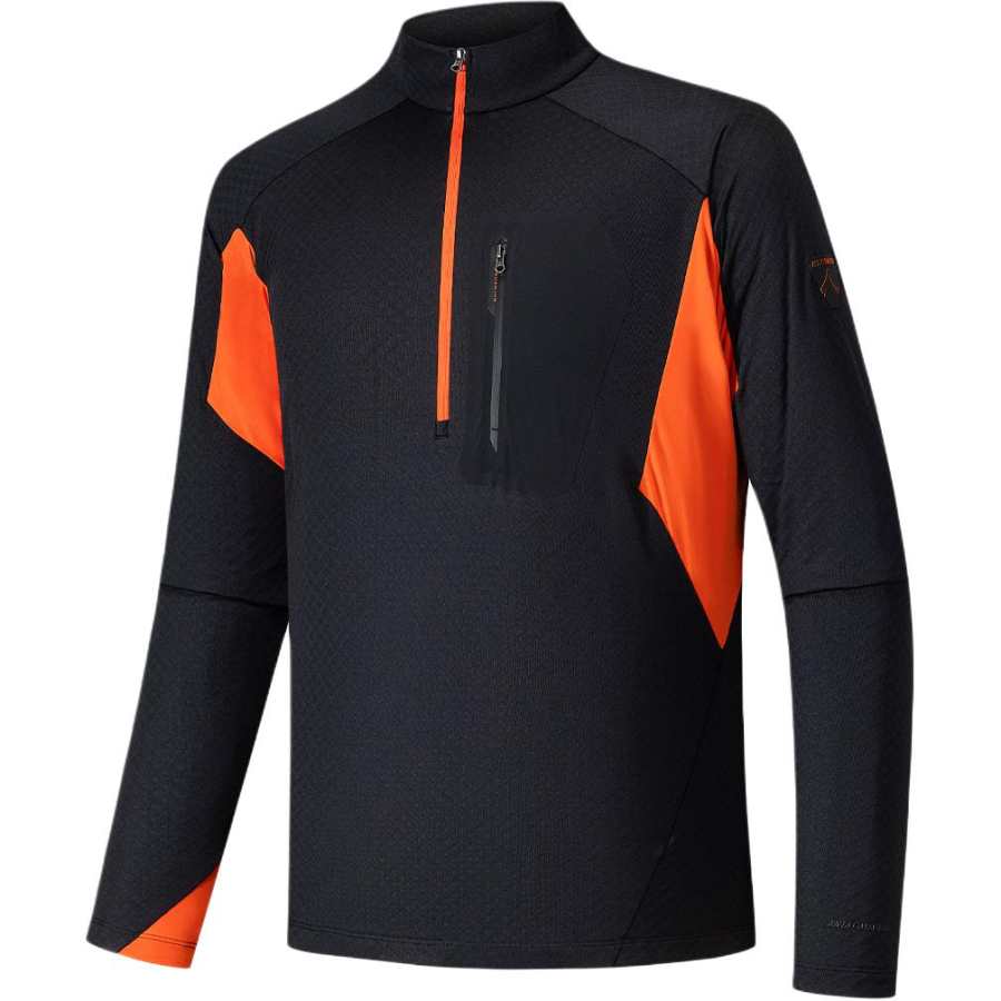 ANTA Knitwear Men's Black Stand Collar Moderate