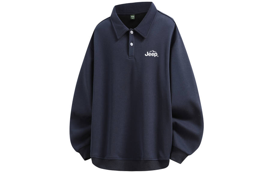 Jeep Sweatshirts Unisex Lapel Moderate Heavyweight