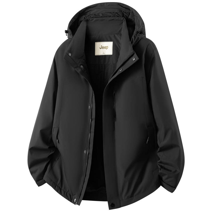 Jeep Puffer Jackets Unisex Hooded Thickened Detachable