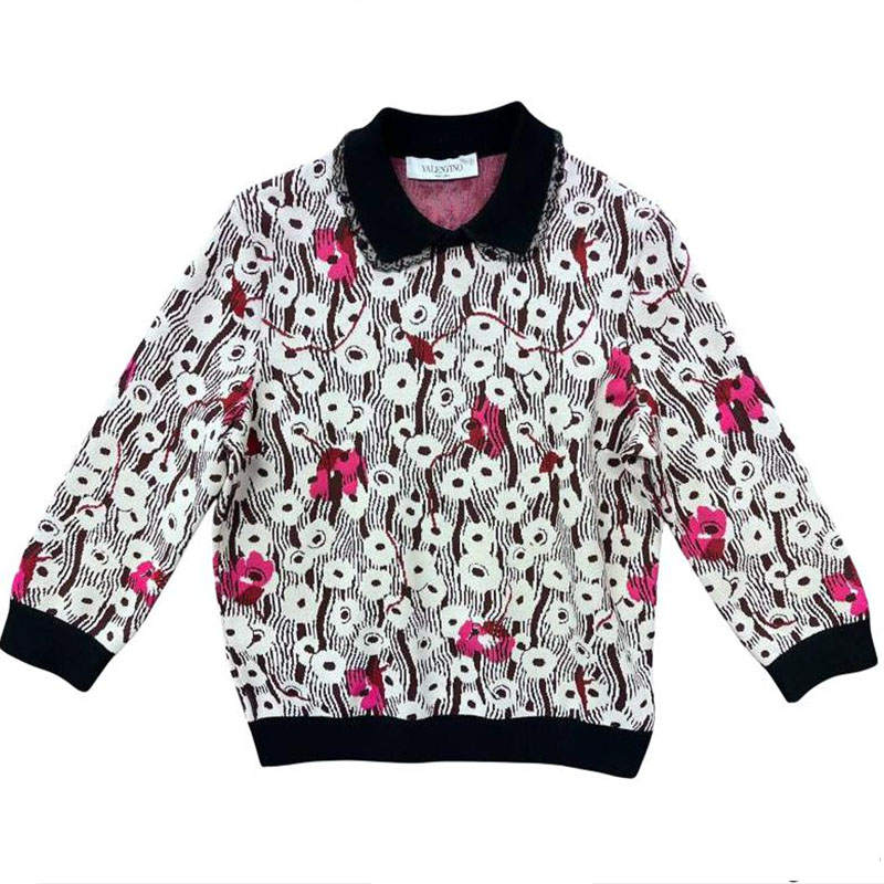 Valentino Knitwear Women's Multicolor Lapel Moderate Other