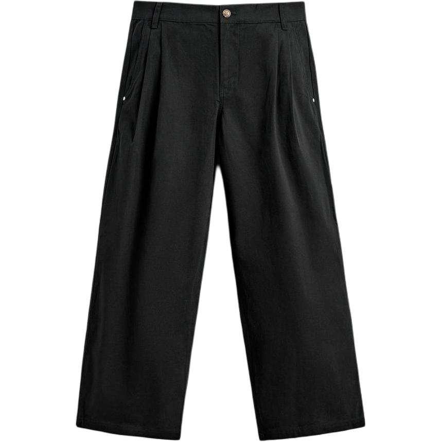 ZARA Casual Pants Men's Black Moderate Wide Leg Pants