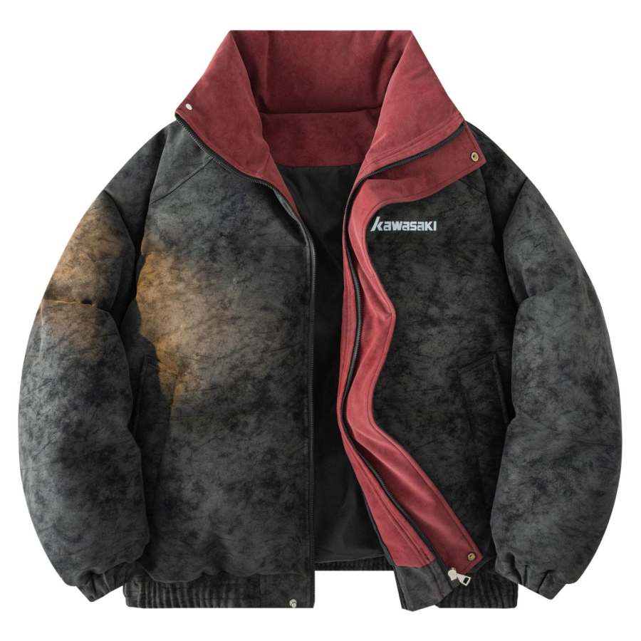 Kawasaki Puffer Jackets Unisex Lapel Thickened