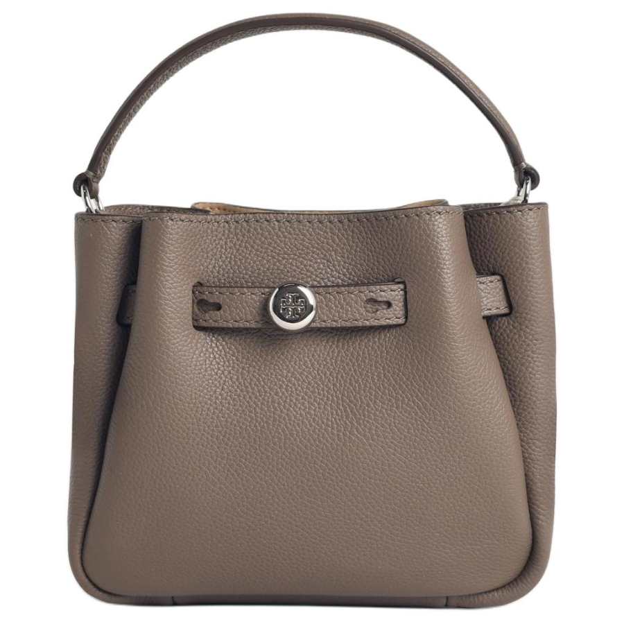 TORY BURCH Romy Cow Leather Handbag Mini Women's Gray