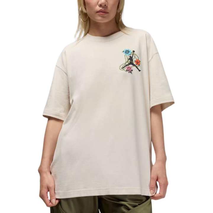 Jordan Jordan T Shirts Women's Light Orewood Brown Crew Neck