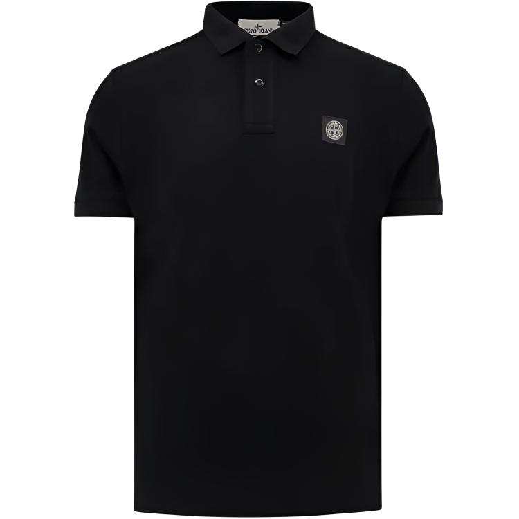 STONE ISLAND Logo Patch Short Sleeved Polo Shirt