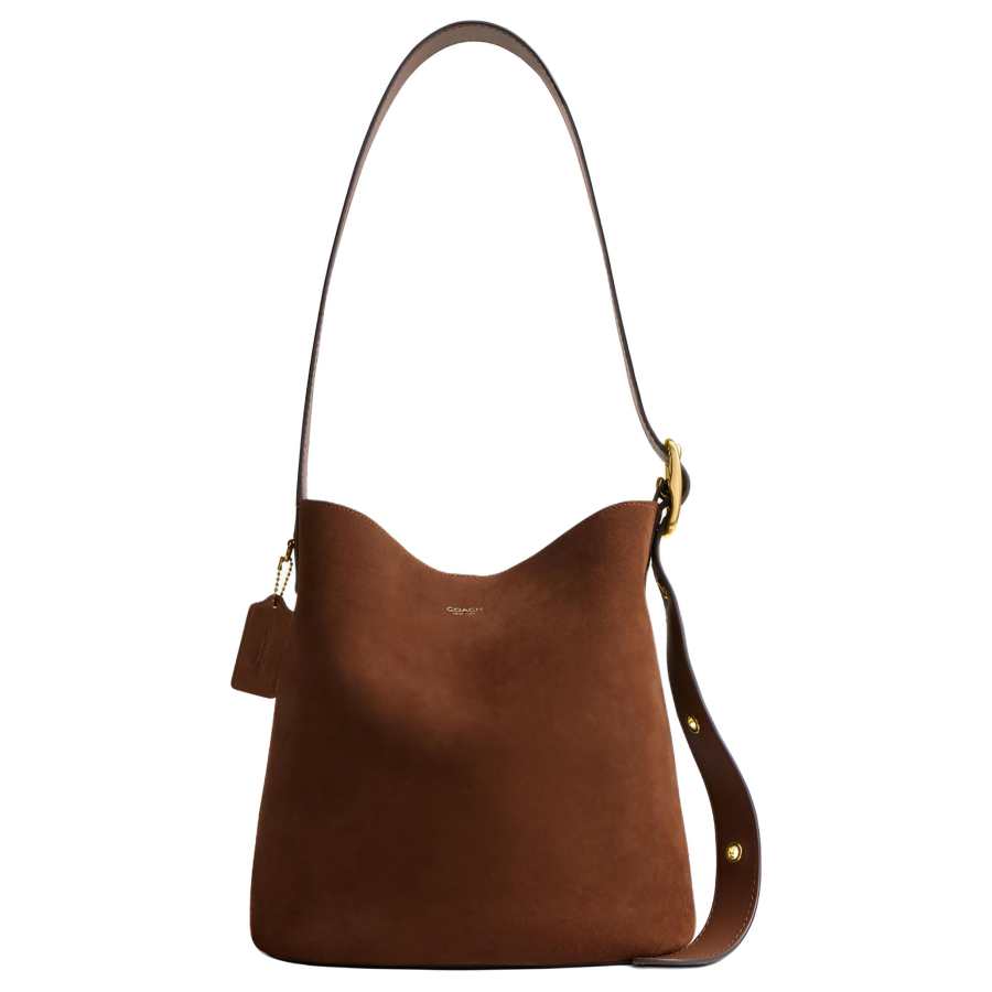 COACH Bleecker Cow Leather Shoulder Bag, Crossbody Bag Large Women's Warm Brown