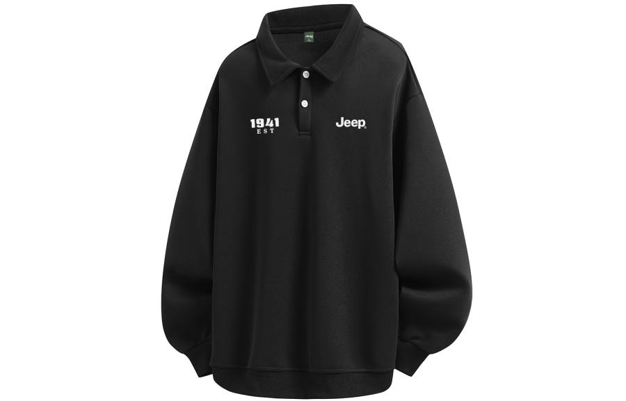Jeep Sweatshirts Unisex Lapel Moderate Heavyweight