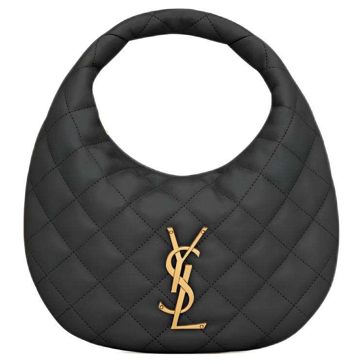 SAINT LAURENT Icarino Sheepskin Handbag Small Women's Black