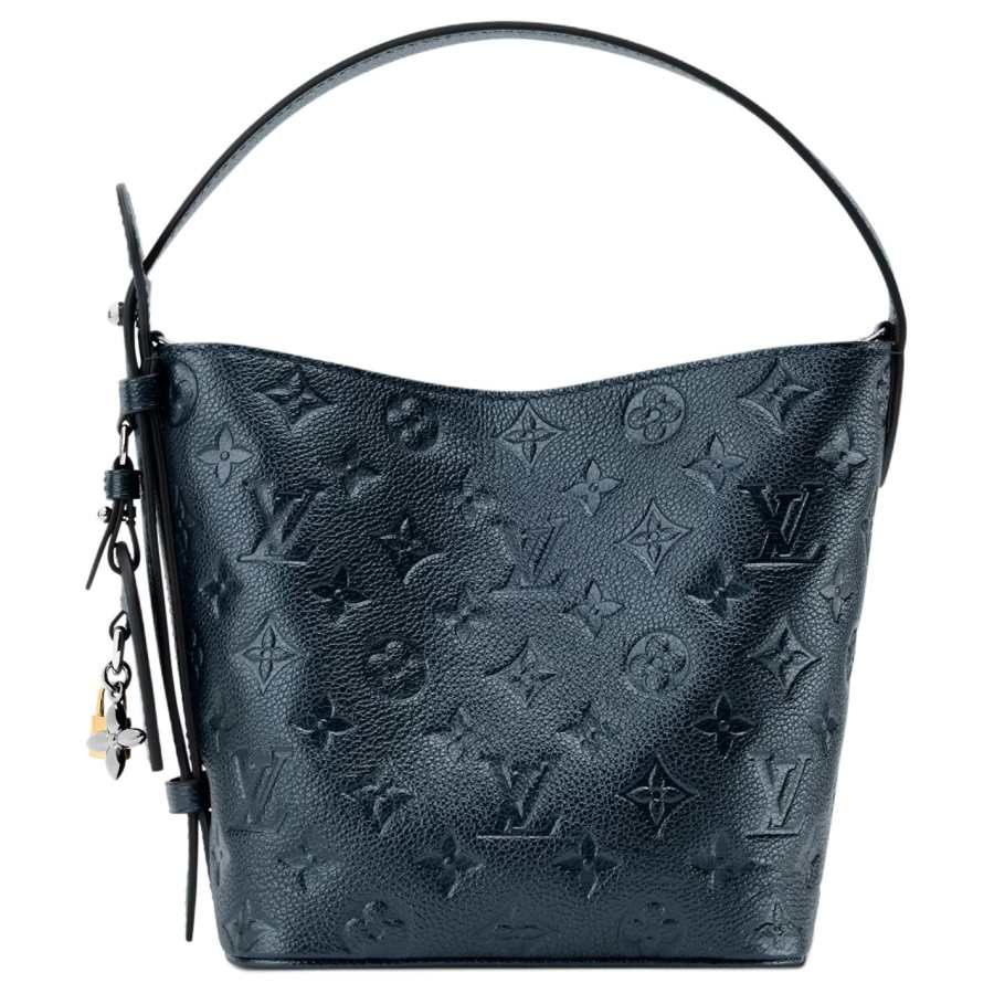 LOUIS VUITTON All In BB Cow Leather Handbag, Shoulder Bag Small Women's Ink Blue