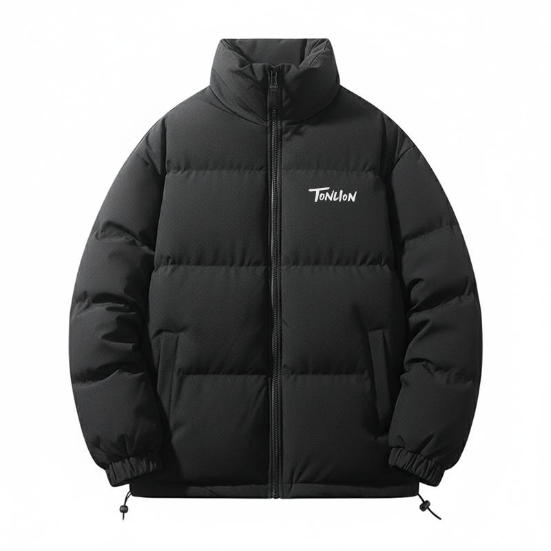 Tonlion Puffer Jackets Unisex Stand Collar Thickened Padded Puffer Jacket