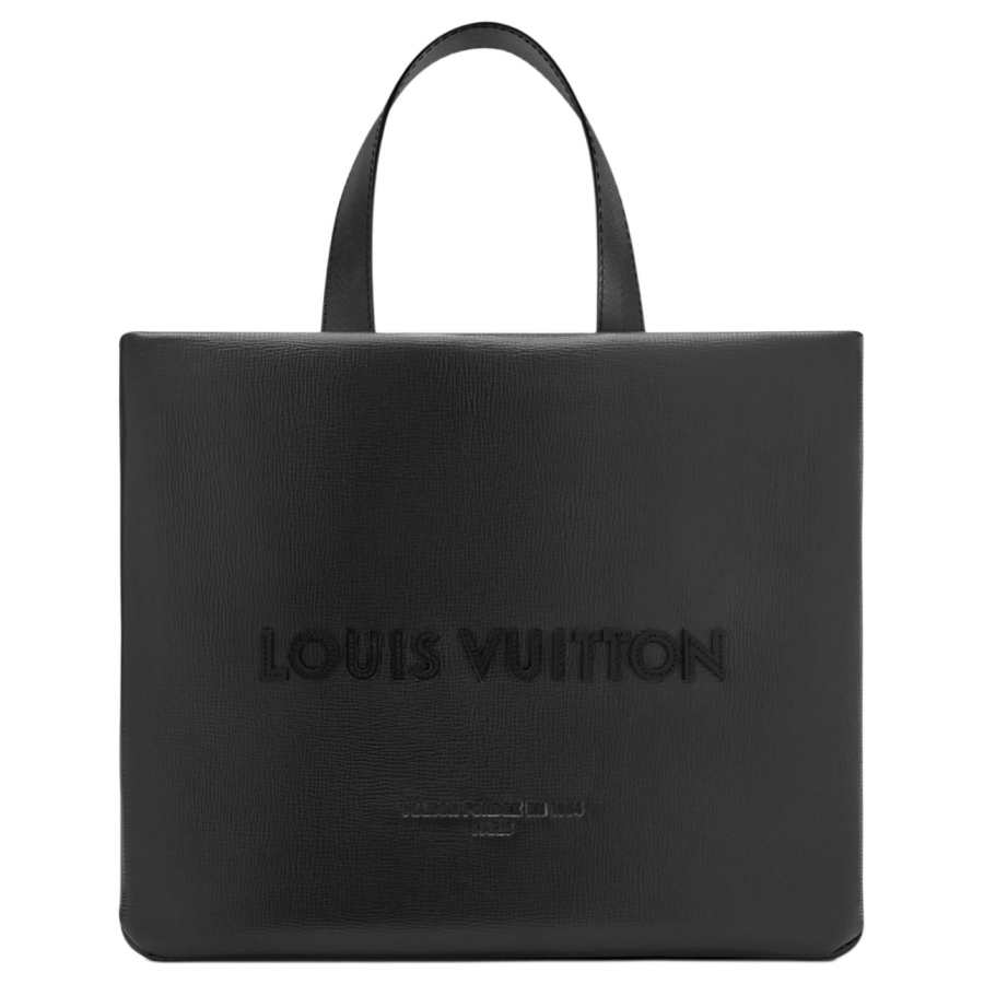 LOUIS VUITTON Cow Leather Handbag Mini Men's Black
