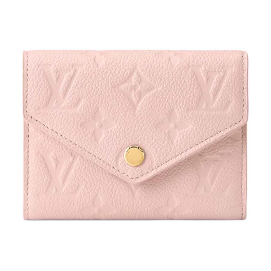 LOUIS VUITTON Victorine Cow Leather Wallet Women's Pink