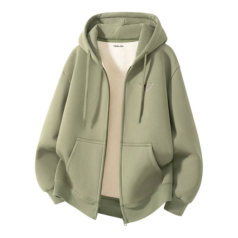 Tonlion Sweatshirts Unisex Hooded Thickened Heavyweight