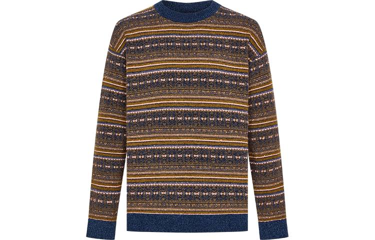 URBAN REVIVO Knitwear Men's Multicolor Crew Neck Moderate