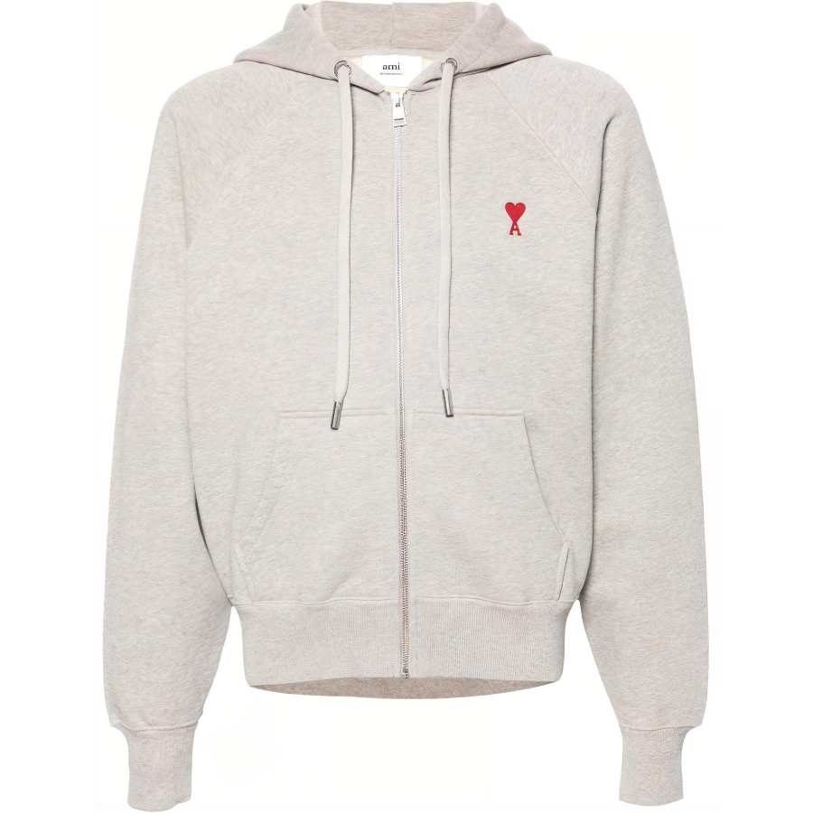 AMIPARIS Ami Paris Ami De Coeur embroidered Cotton Hoodie