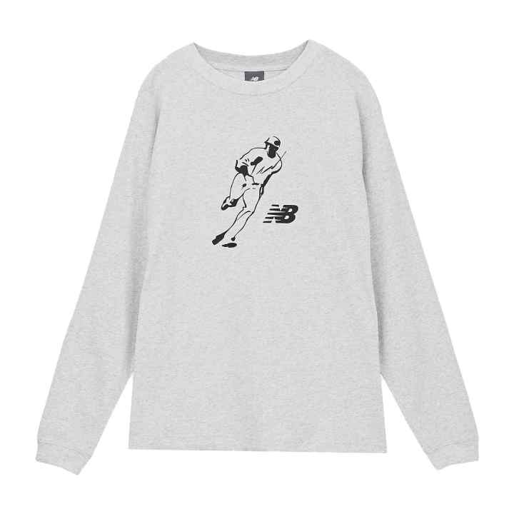 New Balance New Balance T Shirts Men's Ash Heather Crew Neck