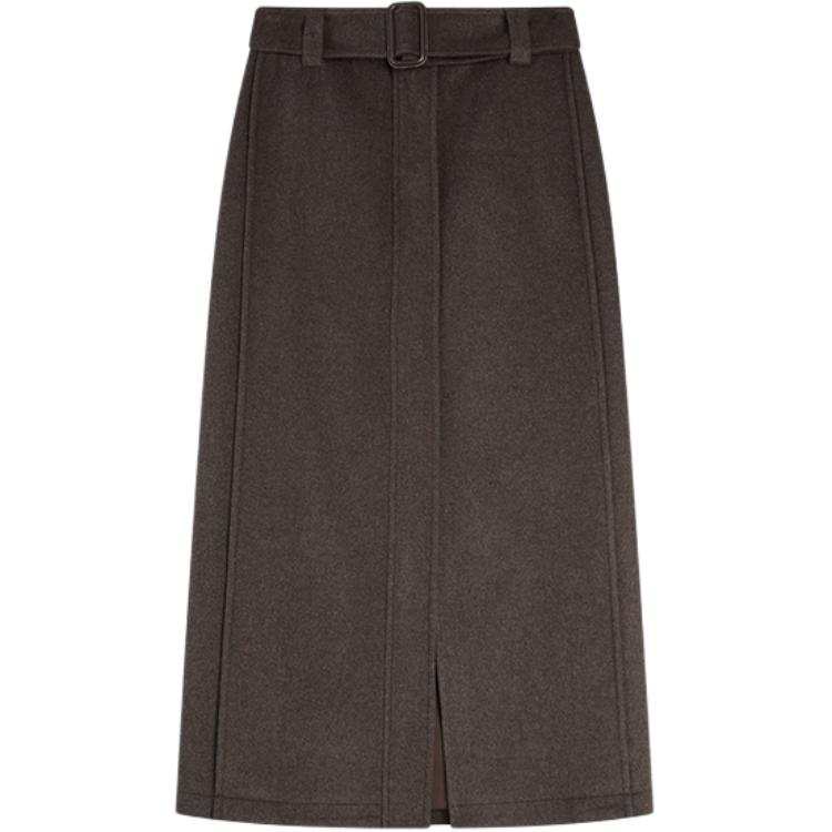ELLE Casual Long Skirts Women's Dark Brown Moderate Mid Length Other