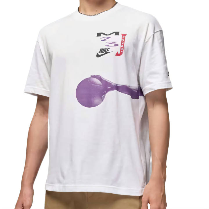 Jordan Jordan Flight T Shirts Women's White/Black Crew Neck