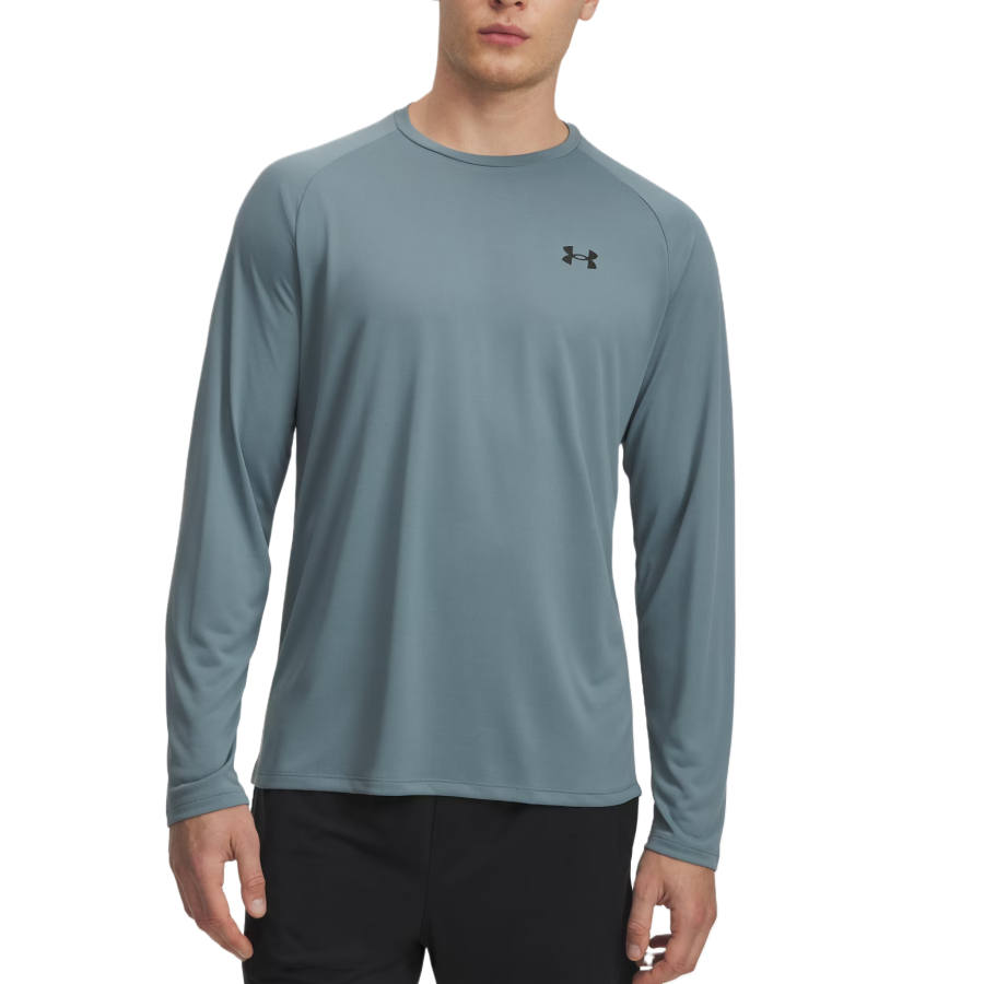 Under Armour Under Armour Tech Shirts Men's Jasper Blue/Black Crew Neck Moderate