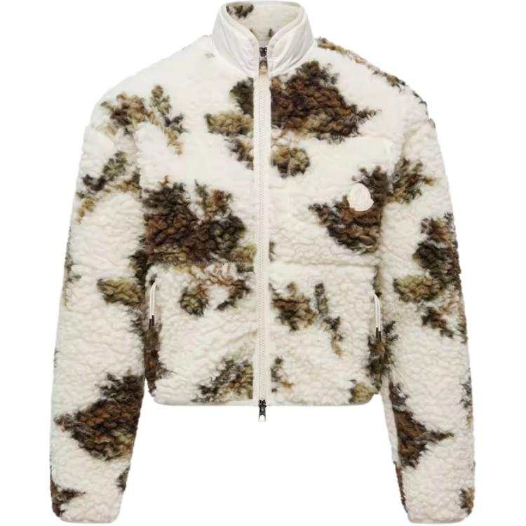 Moncler Moncler zip-up shearling-effect jacket