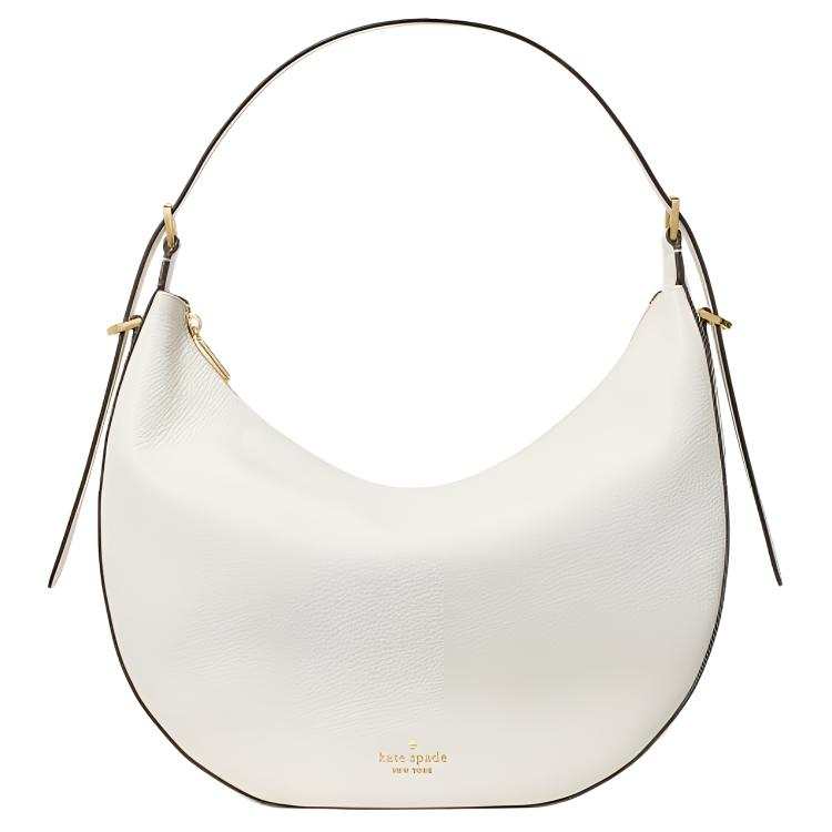 Kate Spade Cow Leather Shoulder Bag Large Women's Milk White