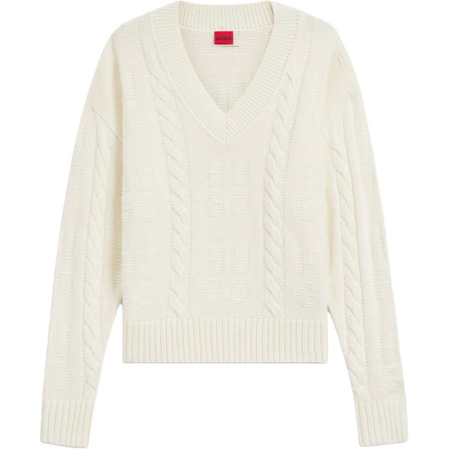 Hugo Boss cable-knit V-neck sweater