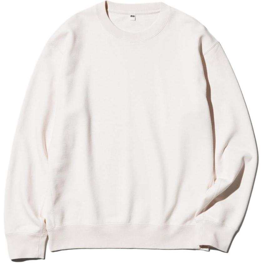 UNIQLO Sweatshirts Unisex Ivory Crew Neck Moderate