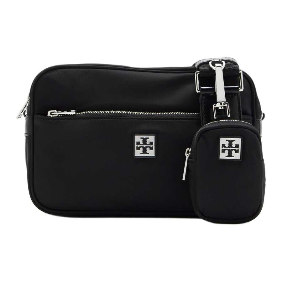 TORY BURCH VIRGINIA Nylon Crossbody Bag, Shoulder Bag Women's Black