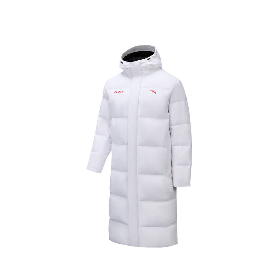 ANTA ANTA Down Jackets Men's Pure White 1 Hooded Thickened