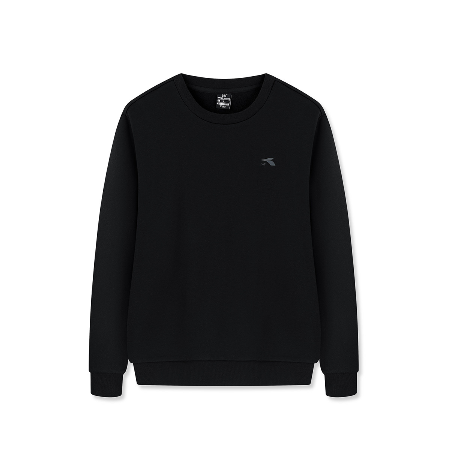 361° Variety Training Collection Crew Neck Solid Color Breathable Casual Versatile Fleece Lined Sweatshirt Men's