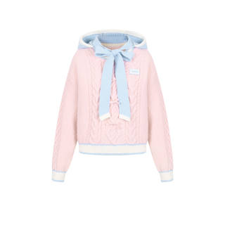 Umoumo Sweaters Women's Light Pink With Hood Moderate Other