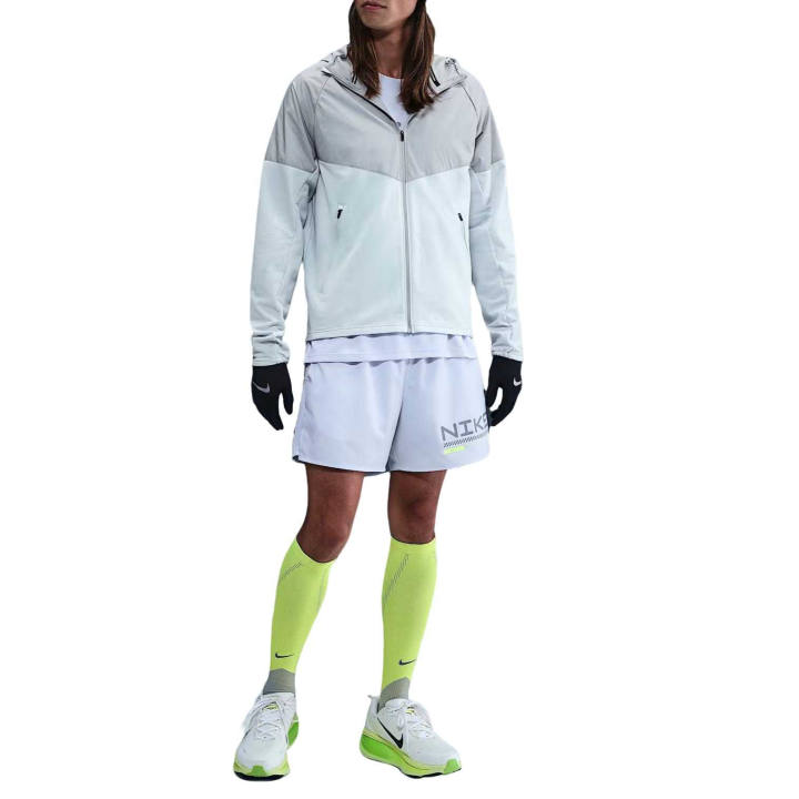 Nike Nike Swoosh Running Jackets Men's Pure Platinum/Light Smoke Gray/Bolts Hooded Moderate Other