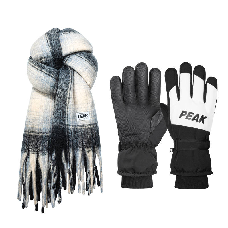 PEAK Thermal Trendy Outdoor Cycling Cold Resistant Touchscreen Thickened And Fleece Lined Glove For Electric Vehicle