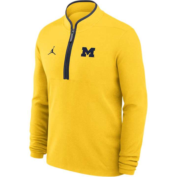 Jordan Jordan Michigan Victory Men's Jordan Brand Dri-FIT College 1/2-Zip Long-Sleeve Top