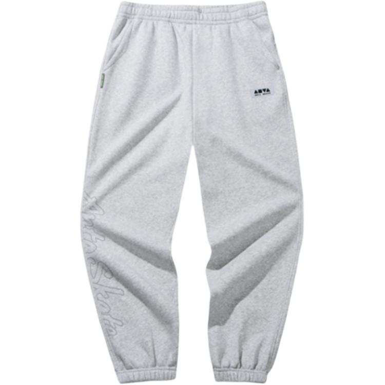 Anta Life Collection Minimalist Style Versatile Mid Rise Fleece Lined Comfortable Loose Fit Knitted Sweatpants Unisex
