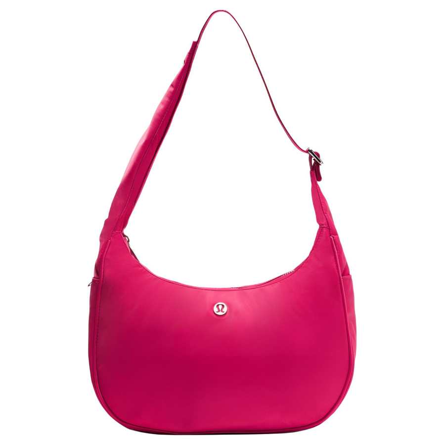 Lululemon City Essentials Nylon Shoulder Bag Women's Raspberry Sauce Pink