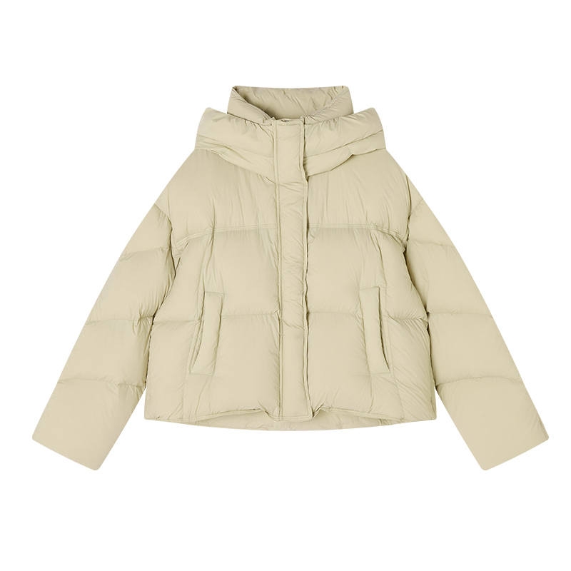 XIANGYING Down Jackets Women's Hooded Moderate Puffer Jacket