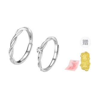 SOFTDORA S925 Silver Couple Rings Unisex
