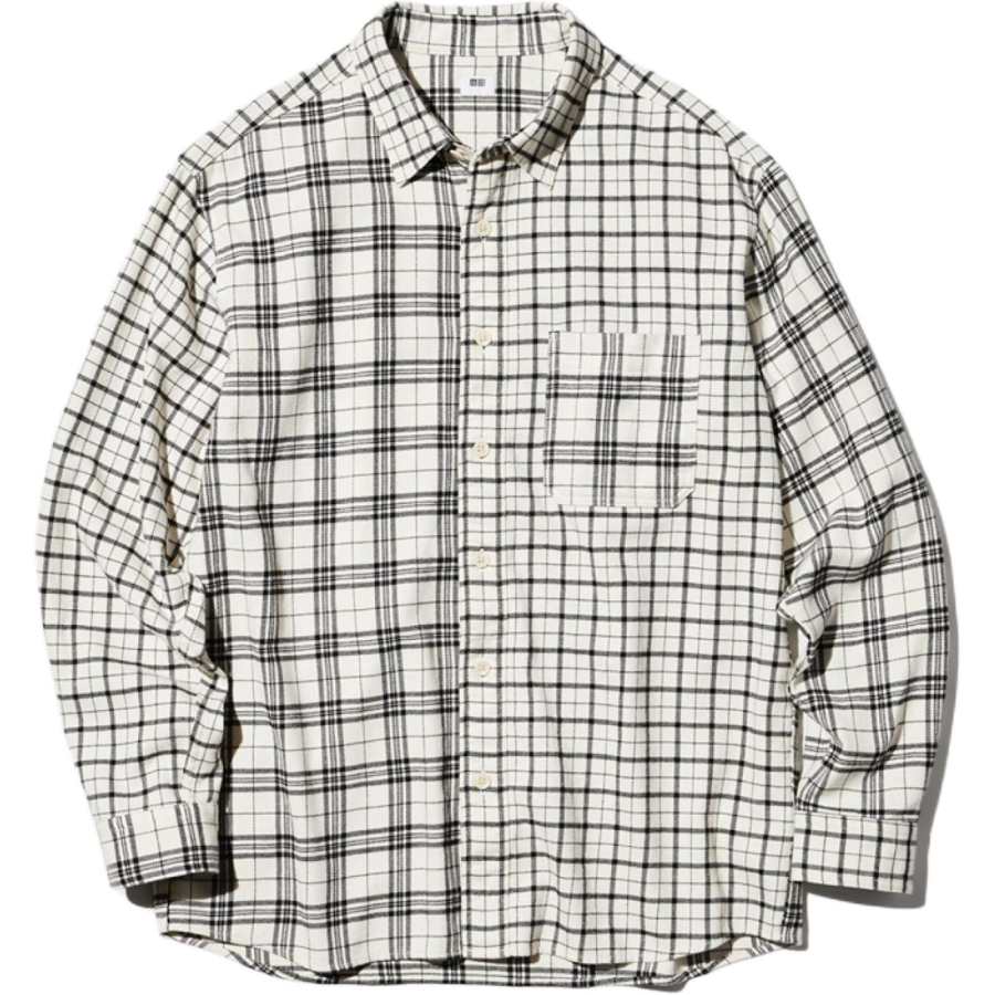 UNIQLO Shirts Unisex Ivory Lapel Moderate