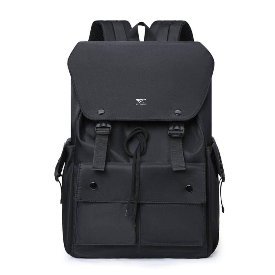 SEPTWOLVES SEPTWOLVES Fabric Backpack Regular Men's Black