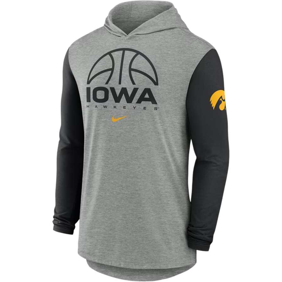 Nike Nike Iowa Basketball Men's Nike Dri-FIT College Long-Sleeve Hooded T-Shirt