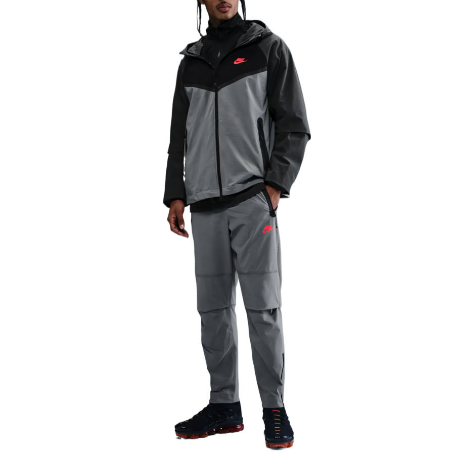 Nike Nike Casual Pants Men's Smoke Gray/Bright Red Moderate Tapered Pants