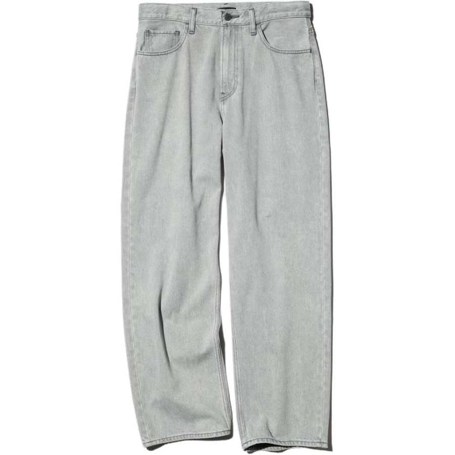 UNIQLO Jeans Unisex Light Gray Moderate Straight Fit Pants