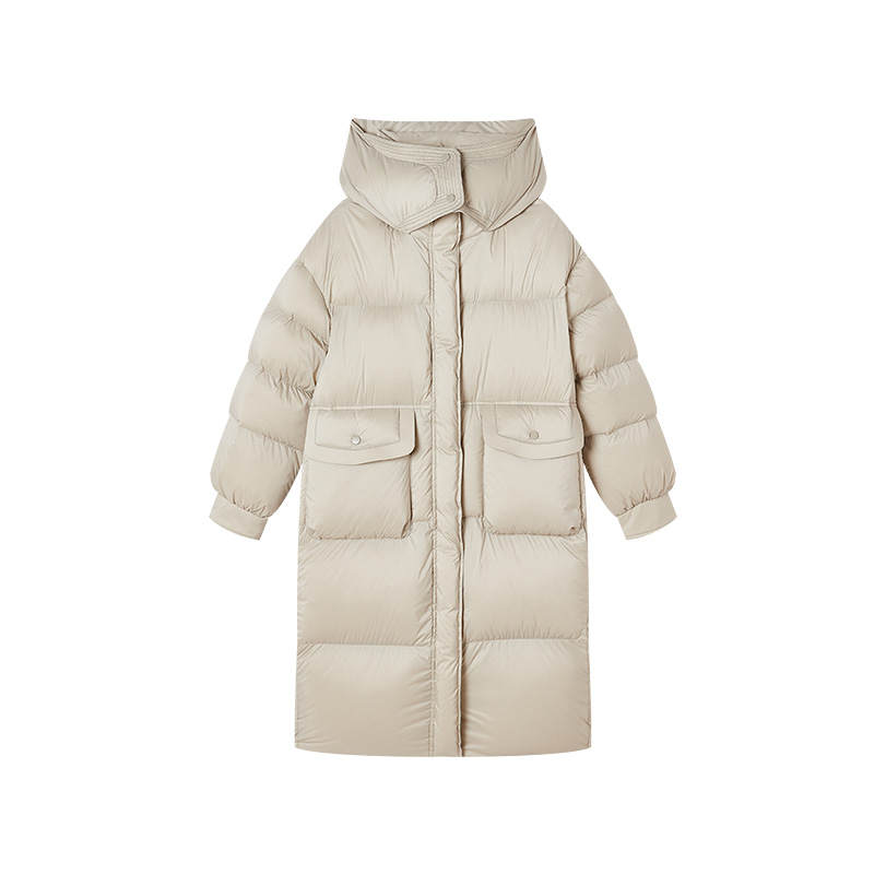 XIANGYING Down Jackets Women's Heron White Thickened Puffer Jacket