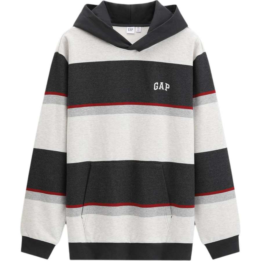 GAP Sweatshirts Unisex Gray Black Hooded Moderate Other