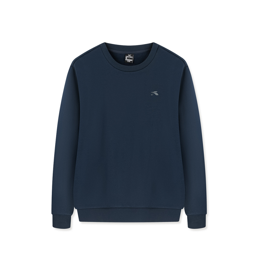 361° Variety Training Collection Solid Color Crew Neck Breathable Casual Versatile Fleece Lined Sweatshirt Men's