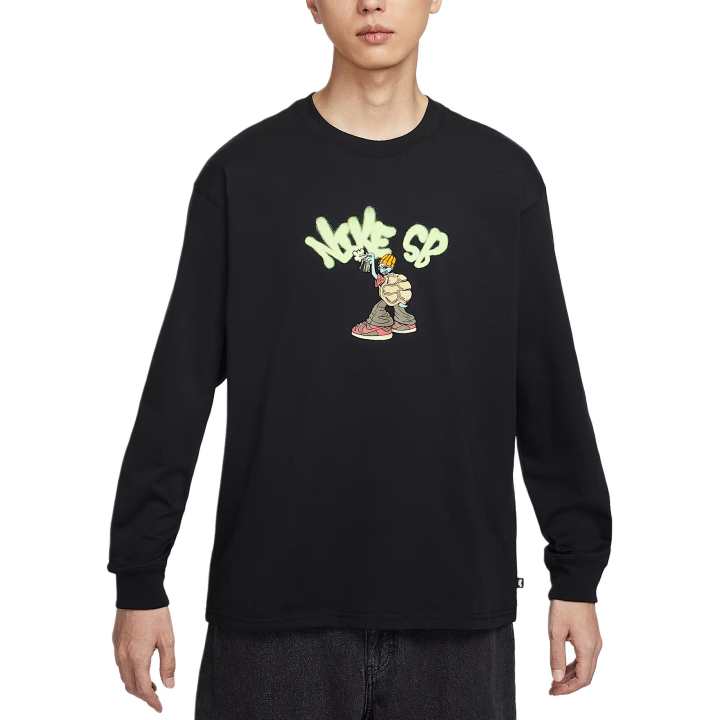 Nike Nike SB T Shirts Men's Black Crew Neck Moderate
