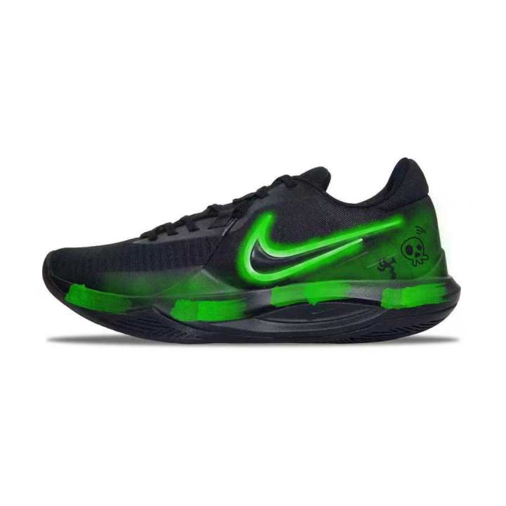 Nike Nike Precision 6 Low top Basketball Shoes Men's Black Green